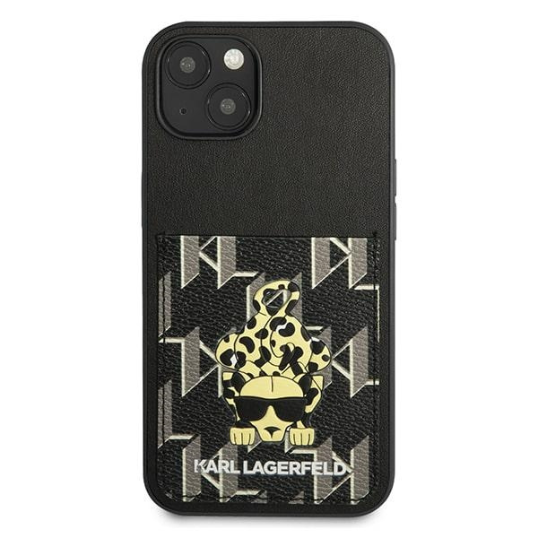Kryt Karl Lagerfeld KLHCP13MCANCNK Apple iPhone 13 hardcase black Karlimals Cardslot