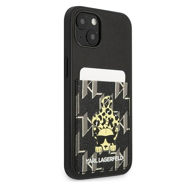 Kryt Karl Lagerfeld KLHCP13MCANCNK Apple iPhone 13 hardcase black Karlimals Cardslot