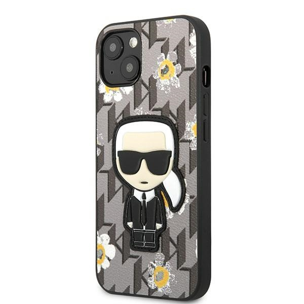 Kryt Karl Lagerfeld KLHCP13MPMNFIK1 Apple iPhone 13 grey Flower Ikonik Karl