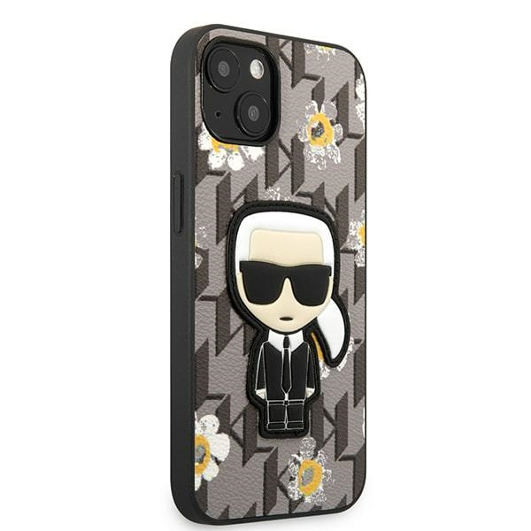 Kryt Karl Lagerfeld KLHCP13MPMNFIK1 Apple iPhone 13 grey Flower Ikonik Karl