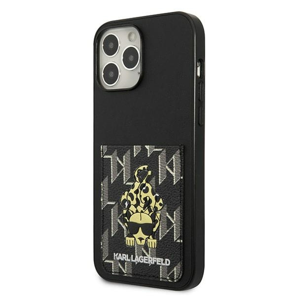 Kryt Karl Lagerfeld KLHCP13XCANCNK Apple iPhone 13 Pro Max hardcase black Karlimals Cardslot
