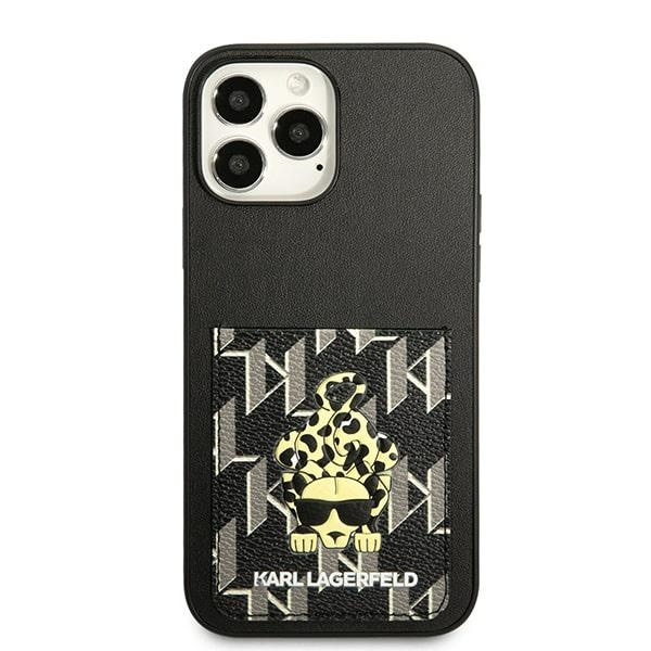 Kryt Karl Lagerfeld KLHCP13XCANCNK Apple iPhone 13 Pro Max hardcase black Karlimals Cardslot