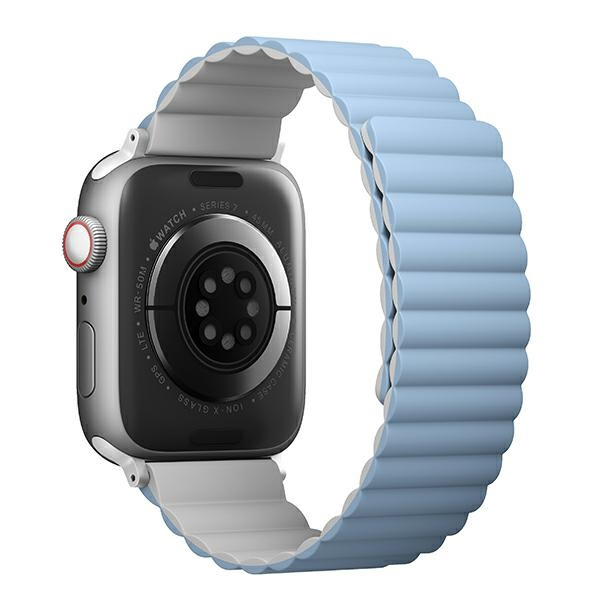 Kryt UNIQ Revix strap Apple Watch 4/5/6/7/SE/8/9/Ultra 44/45/49mm Reversible Magnetic white-blue