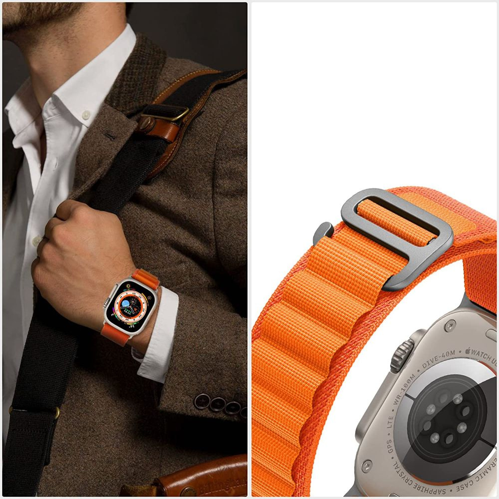 Kryt Tech-Protect Nylon Pro Strap Apple Watch 4/5/6/7/SE/8/9/Ultra 44/45/49mm Orange