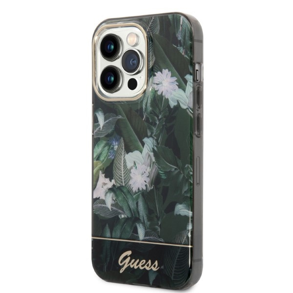 Kryt Guess GUHCP14XHGJGHA Apple iPhone 14 Pro Max green hardcase Jungle Collection