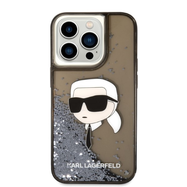 Kryt Karl Lagerfeld KLHCP14LLNKHCK Apple iPhone 14 Pro black hardcase Glitter NFT Karl Head