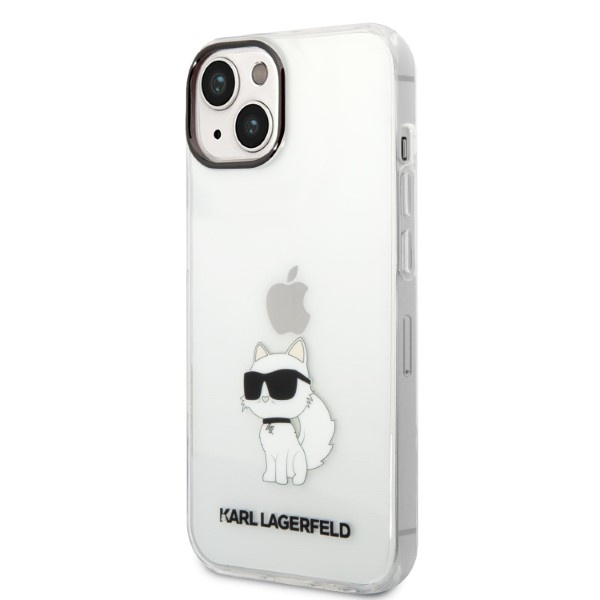 Kryt Karl Lagerfeld KLHCP14MHNCHTCT Apple iPhone 14 Plus / 15 Plus transparent hardcase IML NFT Choupette