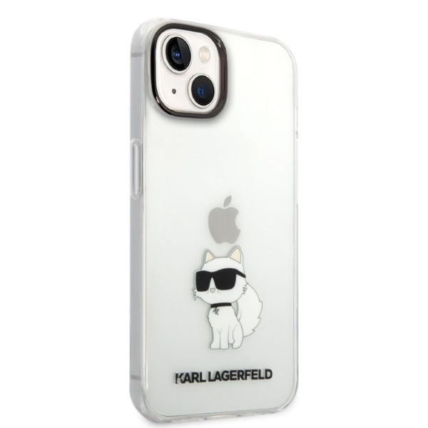 Kryt Karl Lagerfeld KLHCP14MHNCHTCT Apple iPhone 14 Plus / 15 Plus transparent hardcase IML NFT Choupette