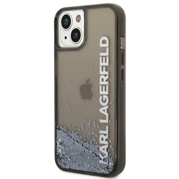 Kryt Karl Lagerfeld KLHCP14MLCKVK Apple iPhone 14 Plus / 15 Plus black hardcase Liquid Glitter Elong