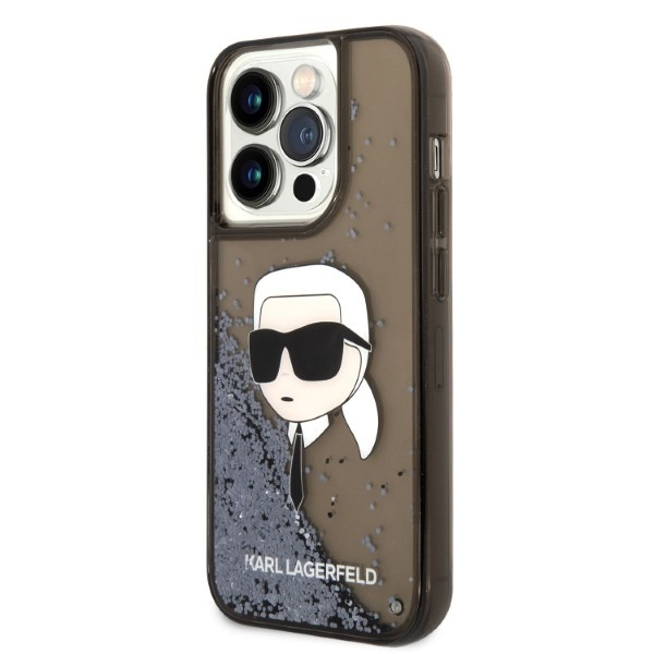 Kryt Karl Lagerfeld KLHCP14XLNKHCK Apple iPhone 14 Pro Max black hardcase Glitter NFT Karl Head