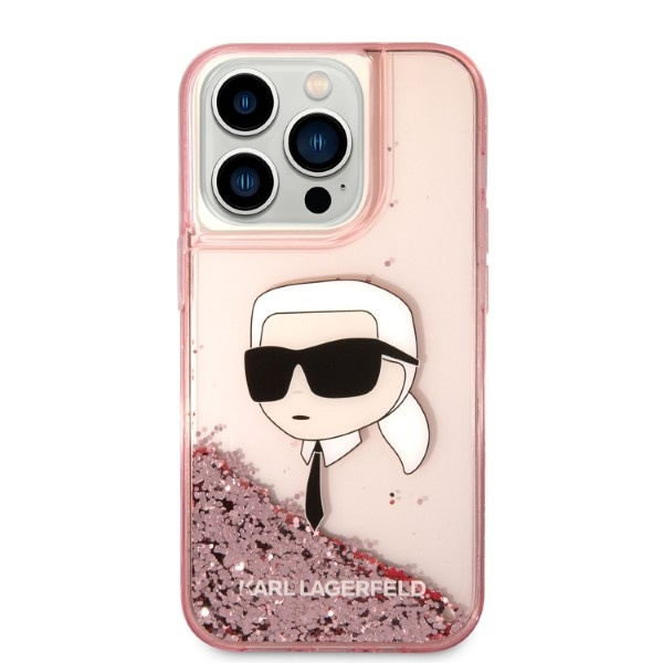 Kryt Karl Lagerfeld KLHCP14XLNKHCP Apple iPhone 14 Pro Max pink hardcase Glitter NFT Karl Head