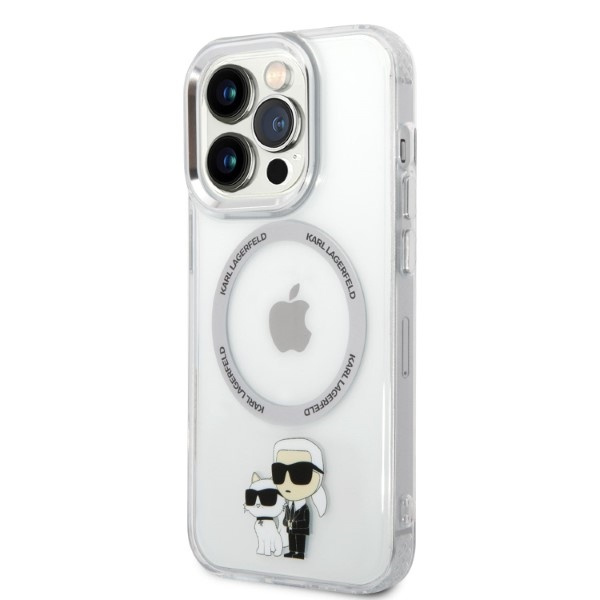Kryt Karl Lagerfeld KLHMP14LHNKCIT Apple iPhone 14 Pro hardcase transparent IML NFT Karl&Choupette Magsafe