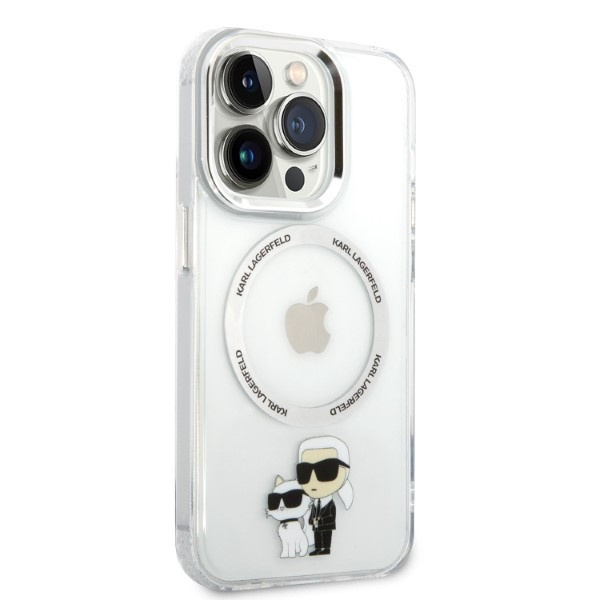 Kryt Karl Lagerfeld KLHMP14LHNKCIT Apple iPhone 14 Pro hardcase transparent IML NFT Karl&Choupette Magsafe