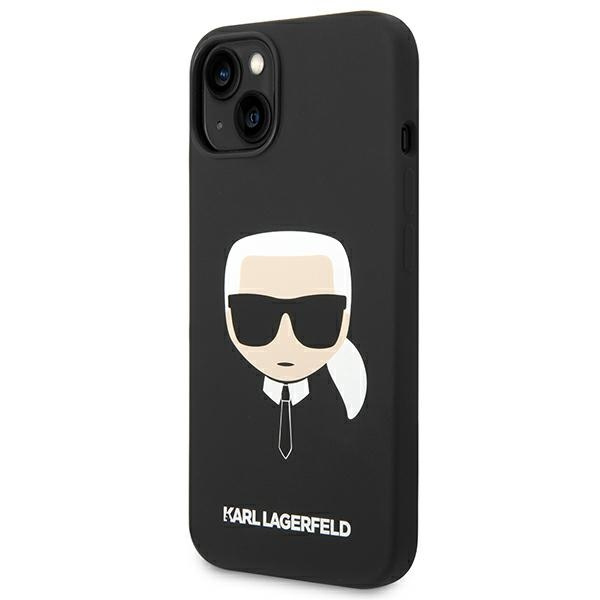 Kryt Karl Lagerfeld KLHMP14MSLKHBK Apple iPhone 14 Plus / 15 Plus hardcase black Silicone Karl`s Head Magsafe