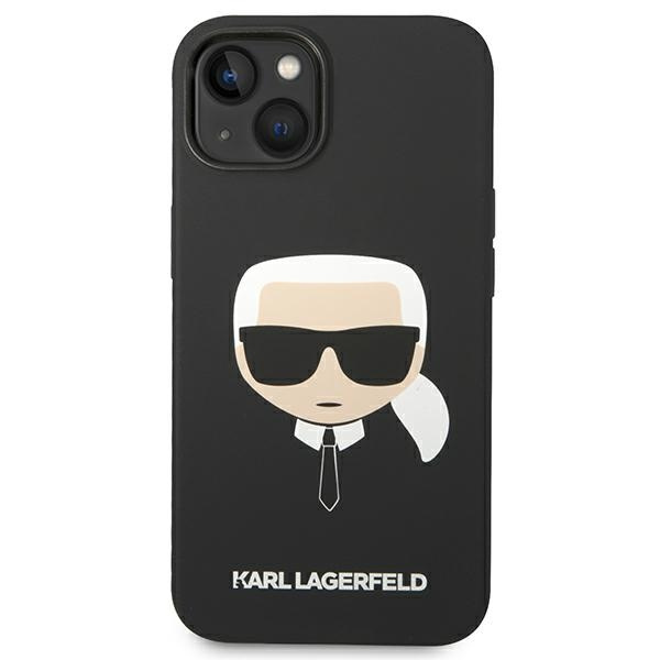 Kryt Karl Lagerfeld KLHMP14MSLKHBK Apple iPhone 14 Plus / 15 Plus hardcase black Silicone Karl`s Head Magsafe