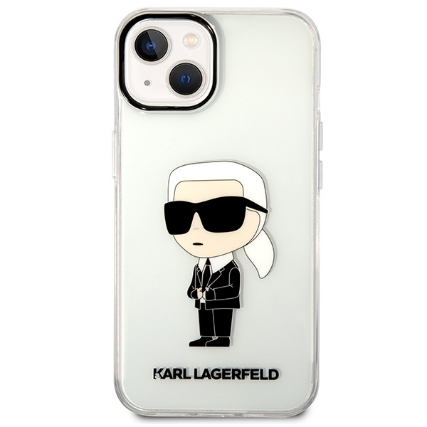 Kryt Karl Lagerfeld KLHCP14MHNIKTCT Apple iPhone 14 Plus / 15 Plus transparent hardcase Ikonik Karl Lagerfeld