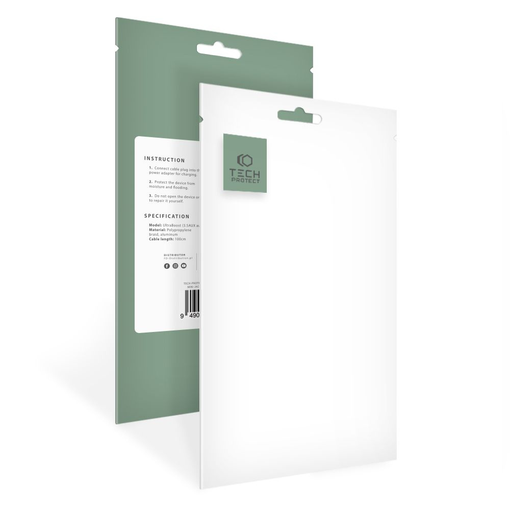 Kryt Tech-Protect Ultraboost USB-C/mini Jack 3.5mm Cable 100cm Black