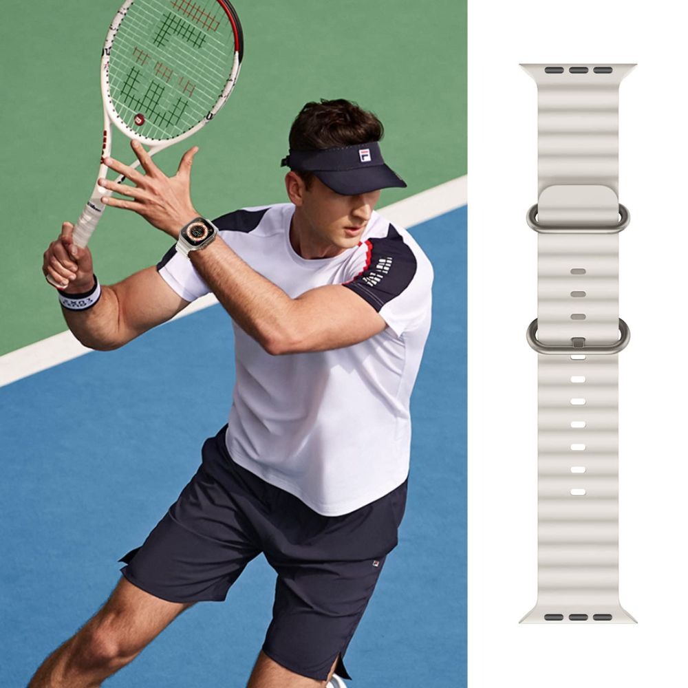 Kryt Belt Tech-Protect Iconband Pro Apple Watch 4/5/6/7/SE/8/9/Ultra 44/45/49mm Beige