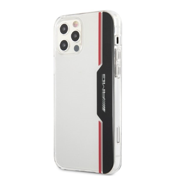 Kryt Mercedes AMG AMHCP12MTVLBR Apple iPhone 12/12 Pro transparent hardcase Electroplate Vertical