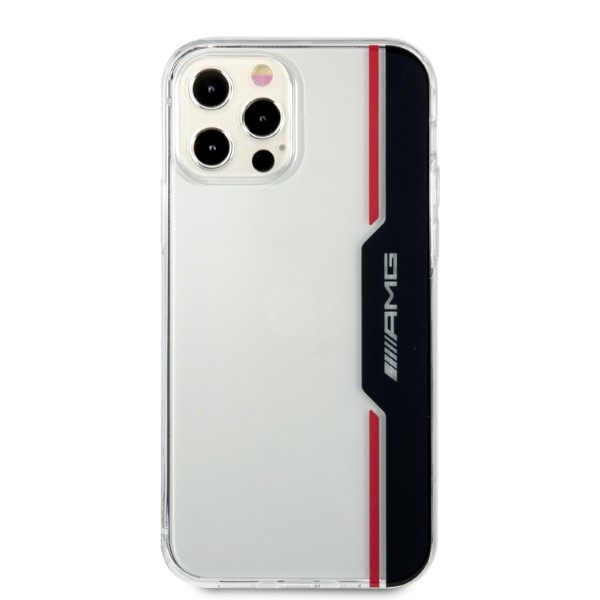 Kryt Mercedes AMG AMHCP12MTVLBR Apple iPhone 12/12 Pro transparent hardcase Electroplate Vertical