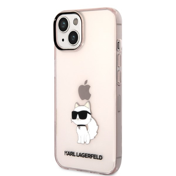 Kryt Karl Lagerfeld KLHCP14MHNCHTCP Apple iPhone 14 Plus / 15 Plus pink hardcase Ikonik Choupette