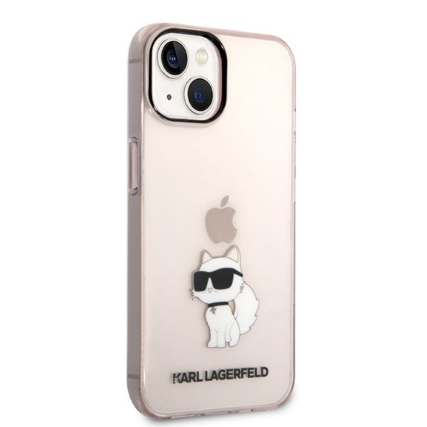 Kryt Karl Lagerfeld KLHCP14MHNCHTCP Apple iPhone 14 Plus / 15 Plus pink hardcase Ikonik Choupette