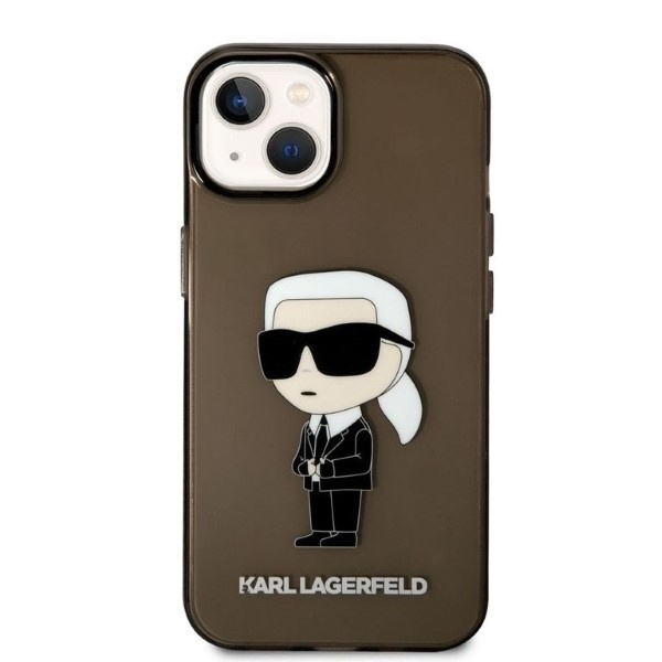 Kryt Karl Lagerfeld KLHCP14MHNIKTCK Apple iPhone 14 Plus / 15 Plus black hardcase Ikonik Karl Lagerfeld