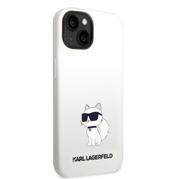 Kryt Karl Lagerfeld KLHCP14MSNCHBCH Apple iPhone 14 Plus / 15 Plus hardcase white Silicone Choupette