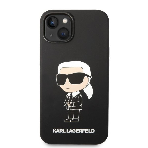 Kryt Karl Lagerfeld KLHCP14MSNIKBCK Apple iPhone 14 Plus / 15 Plus hardcase black Silicone Ikonik