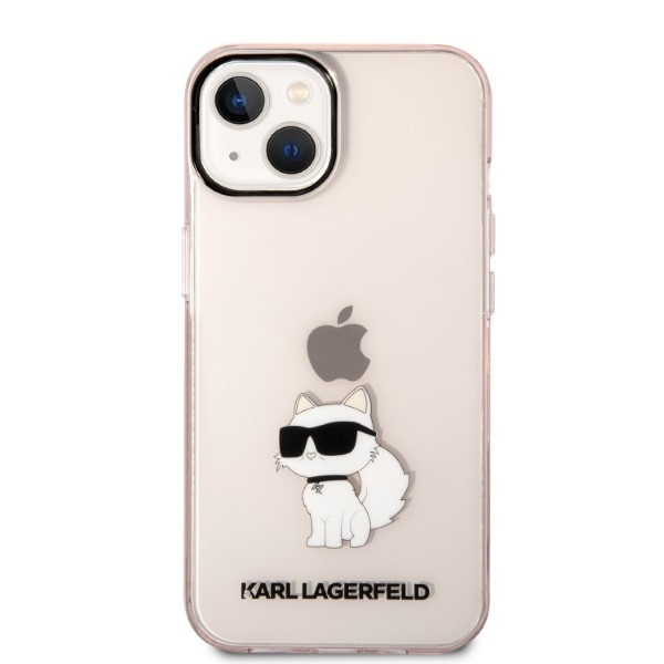 Kryt Karl Lagerfeld KLHCP14SHNCHTCP Apple iPhone 14 pink hardcase Ikonik Choupette