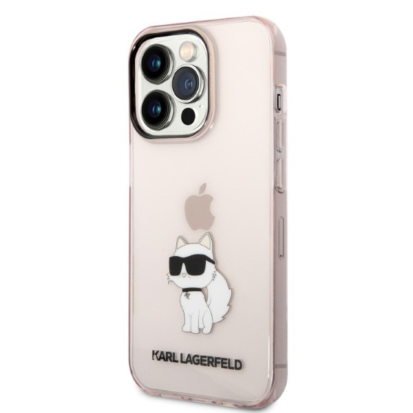 Kryt Karl Lagerfeld KLHCP14XHNCHTCP Apple iPhone 14 Pro Max pink hardcase Ikonik Choupette