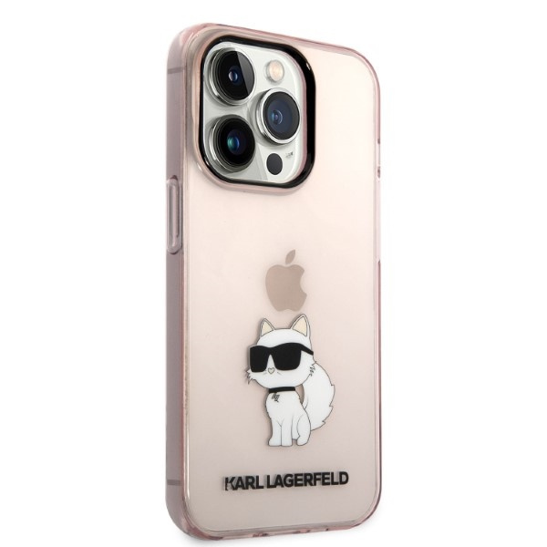 Kryt Karl Lagerfeld KLHCP14XHNCHTCP Apple iPhone 14 Pro Max pink hardcase Ikonik Choupette