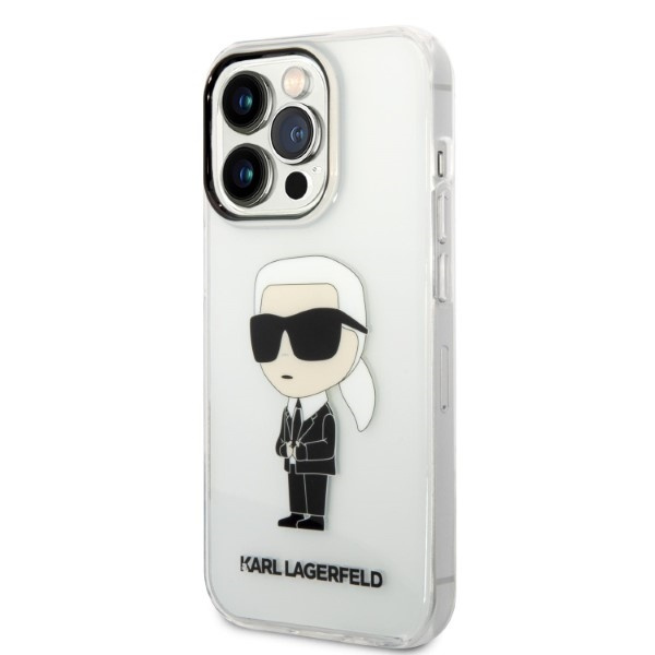 Kryt Karl Lagerfeld KLHCP14XHNIKTCT Apple iPhone 14 Pro Max transparent hardcase Ikonik Karl Lagerfeld
