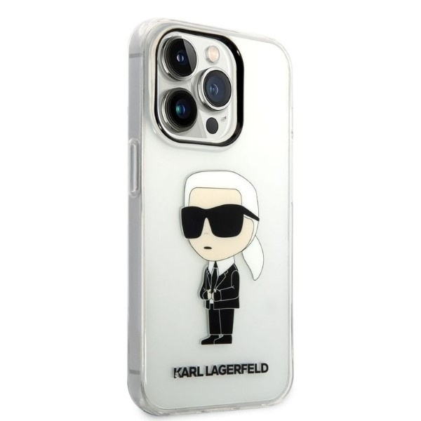 Kryt Karl Lagerfeld KLHCP14XHNIKTCT Apple iPhone 14 Pro Max transparent hardcase Ikonik Karl Lagerfeld