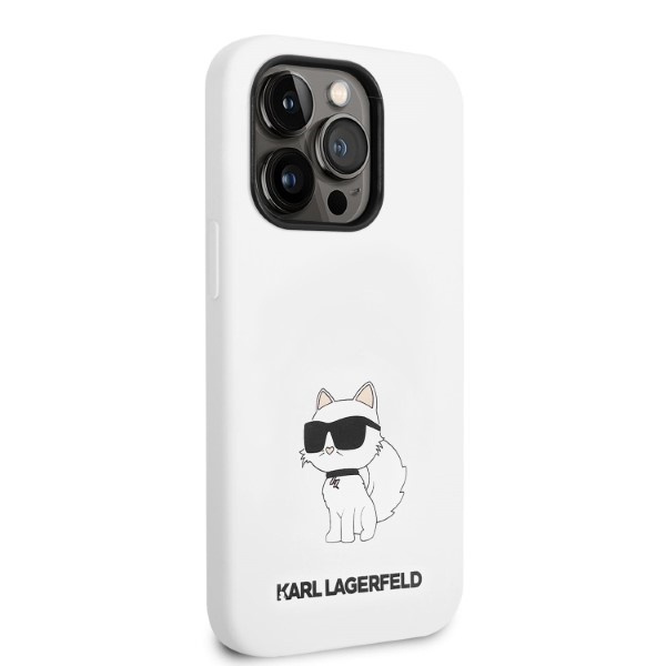 Kryt Karl Lagerfeld KLHCP14XSNCHBCH Apple iPhone 14 Pro Max hardcase white Silicone Choupette