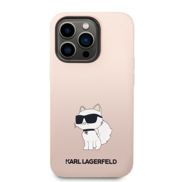 Kryt Karl Lagerfeld KLHCP14XSNCHBCP Apple iPhone 14 Pro Max hardcase pink Silicone Choupette