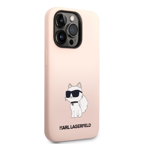 Kryt Karl Lagerfeld KLHCP14XSNCHBCP Apple iPhone 14 Pro Max hardcase pink Silicone Choupette