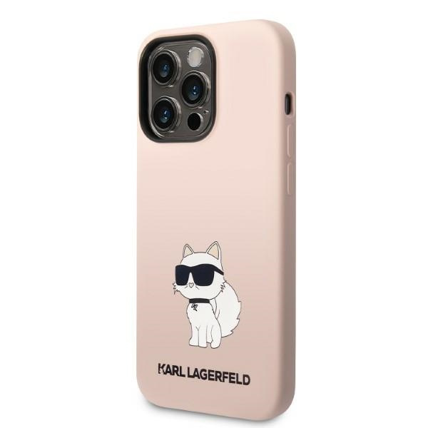 Kryt Karl Lagerfeld KLHCP14LSNCHBCP Apple iPhone 14 Pro hardcase pink Silicone Choupette