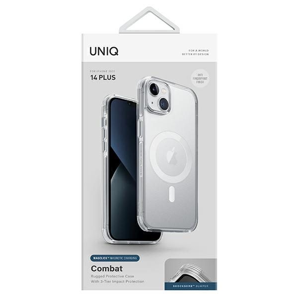 Kryt UNIQ Combat Apple iPhone 14 Plus / 15 Plus MagClick Charging dove satin clear