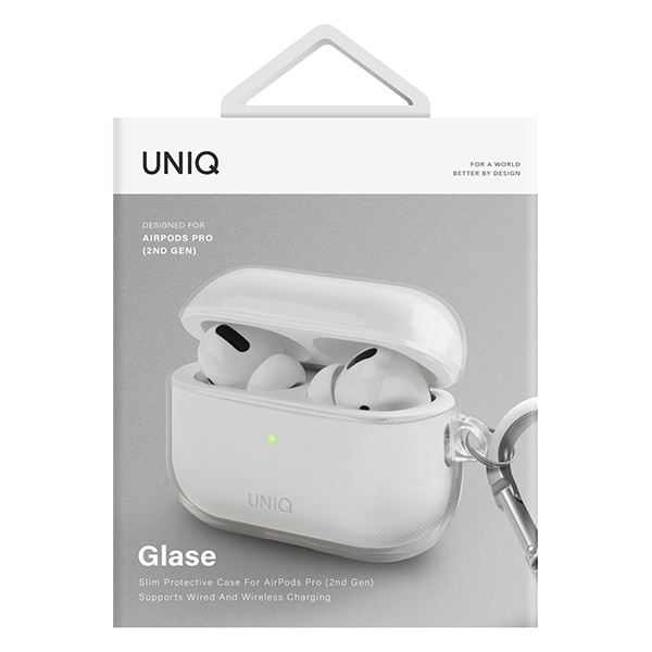 Kryt UNIQ Glase Apple AirPods Pro 2 glossy clear