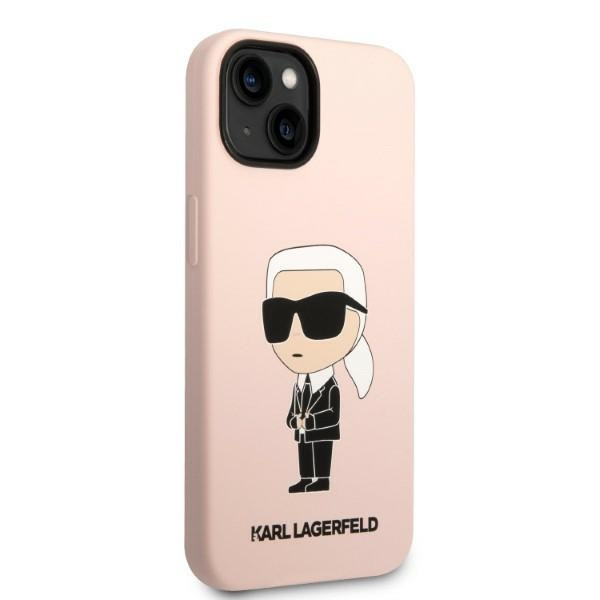 Kryt Karl Lagerfeld KLHCP14MSNIKBCP Apple iPhone 14 Plus / 15 Plus hardcase pink Silicone Ikonik