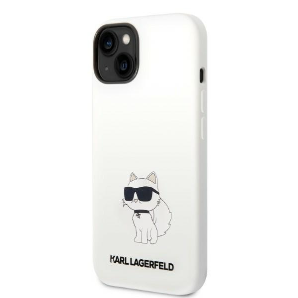 Kryt Karl Lagerfeld KLHMP14MSNCHBCHApple iPhone 14 Plus / 15 Plus hardcase white Silicone Choupette MagSafe