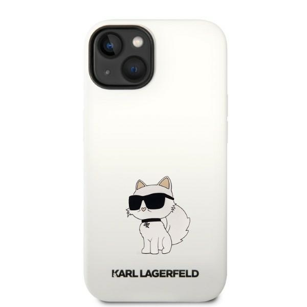 Kryt Karl Lagerfeld KLHMP14MSNCHBCHApple iPhone 14 Plus / 15 Plus hardcase white Silicone Choupette MagSafe
