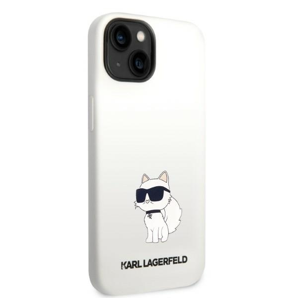 Kryt Karl Lagerfeld KLHMP14MSNCHBCHApple iPhone 14 Plus / 15 Plus hardcase white Silicone Choupette MagSafe