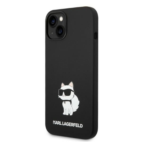 Kryt Karl Lagerfeld KLHMP14MSNCHBCKApple iPhone 14 Plus / 15 Plus hardcase black Silicone Choupette MagSafe