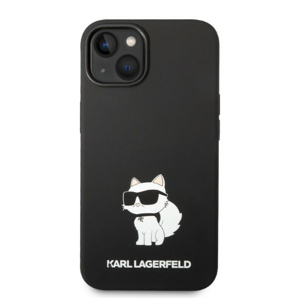 Kryt Karl Lagerfeld KLHMP14MSNCHBCKApple iPhone 14 Plus / 15 Plus hardcase black Silicone Choupette MagSafe