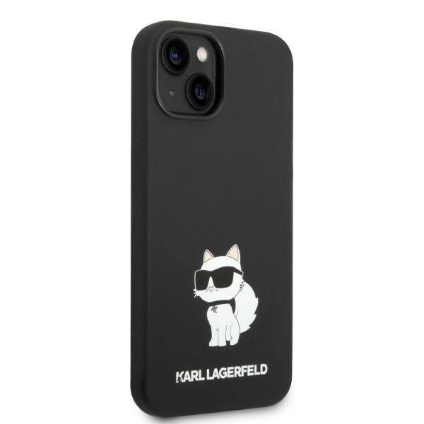 Kryt Karl Lagerfeld KLHMP14MSNCHBCKApple iPhone 14 Plus / 15 Plus hardcase black Silicone Choupette MagSafe