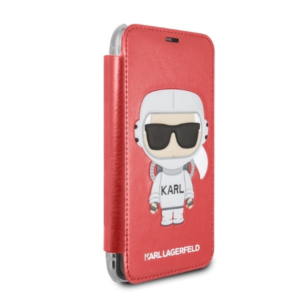 Kryt Karl Lagerfeld KLFLBKPXKSCORE Apple iPhone XS/X bookcase red Karl Space Cosmonaut