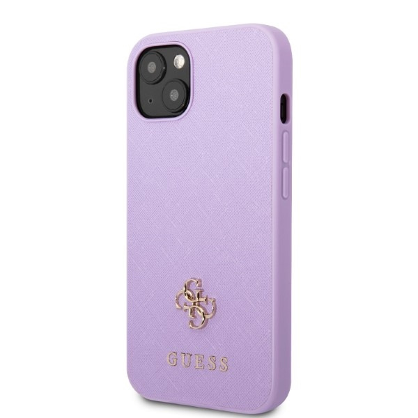 Kryt Guess GUHCP13SPS4MU Apple iPhone 13 mini purple hardcase Saffiano 4G Small Metal Logo