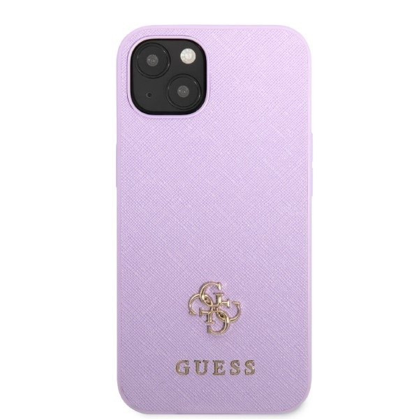 Kryt Guess GUHCP13SPS4MU Apple iPhone 13 mini purple hardcase Saffiano 4G Small Metal Logo